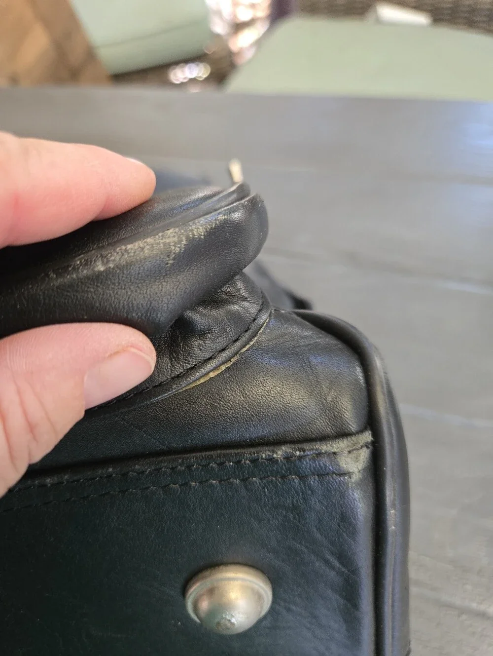 The Clava 049BLK Premium Handcrafted Top-Grain Black Leather Business Bag